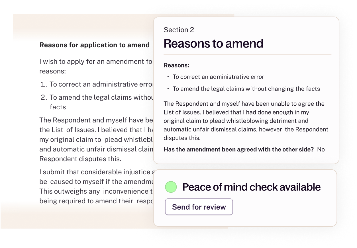 Employment Tribunal Application to Amend